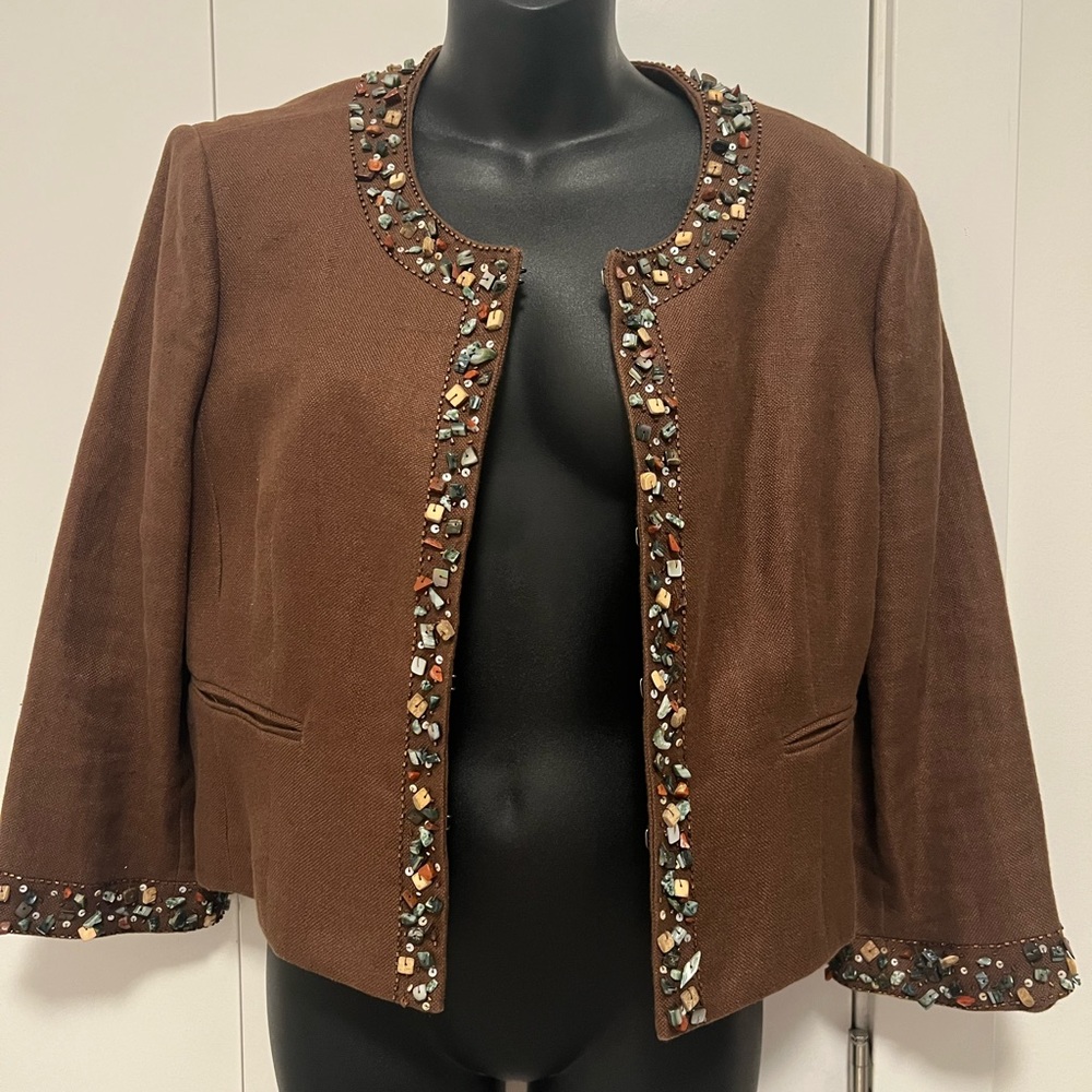 BCBG linen jacket